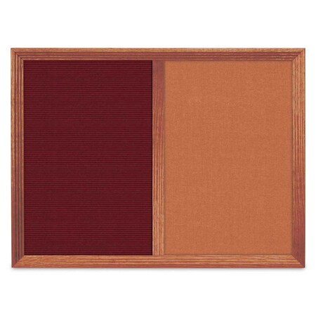 United Visual Products Enclosed Corkboard, 1 Door, 18"x24", 4" Fra UV3421-WHITE-BUFF